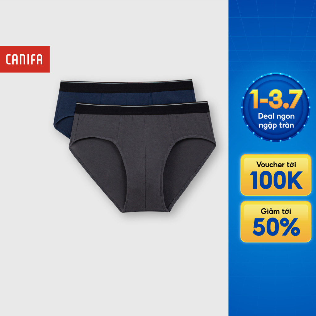 Combo 2 quần sịp nam CANIFA quần tam giác màu sắc nam tính 8US25A004