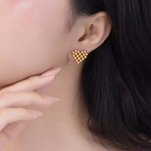 Hoa Tai nữ mạ vàng cao cấp, thiết kế hình tròn, thích hợp đi làm đi tiệc đi chơi Amour Muse - DOJI