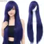 WEETW Halloween Cosplay Tóc Giả, Tóc Tổng Hợp Dài Gothic 80cm, Thoáng Khí Tự Nhiên Trắng Tím Nhiều Màu Anime Thẳng Tóc Nữ