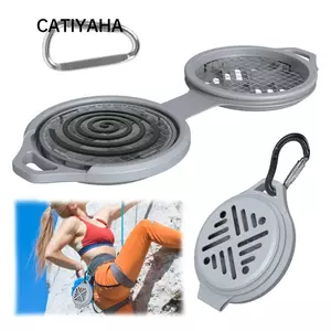 Khay cuộn muỗi CATIYAHA, Hộp đựng cuộn dây chống muỗi bằng thép không gỉ có thể treo được, Nhà có nắp chống muỗi Lò đốt cuộn hương di động để câu cá cắm trại