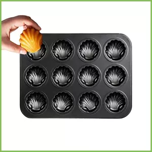 Khay Nướng Bánh 12 Khoang Thép Carbon Chịu Lực Chịu Nhiệt Độ Cao 12 Khoang Bánh Mini Khuôn Nướng Khay Cho Gia Đình gelhvn