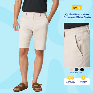 Quần Shorts Nam YODY Business Khóa Sườn,Sang Trọng, Gọn Gàng, Dễ Mặc TRA- MCCS25S004