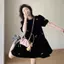 Đầm thời trang nơ cao cấp cho chị béo mùa hè Nữ phong cách mong muốn tinh khiết hơn Nhìn Plus Size Đầm hợp thời trang
