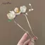 AqToCna 1 Chiếc Đảng Hình Chữ U Kẹp Tóc Phụ Kiện Tóc Thanh Lịch Retro Hoa Mộc Lan Hợp Kim Kẹp Tóc Hoàn Hảo Để Uốn Tóc Hoặc Thẳng Tóc AqToCna