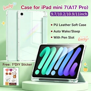 Ốp điện thoại Cho iPad Mini 7 A17 Pro / iPad Mini 6 Có Khe Cắm Bút Vỏ Bảo Vệ Từ Tính Cho iPad Air 11inch Có Ốp điện thoại Trong Suốt Cho iPad Air 4 / Air 5 10.9inch