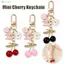 Móc khóa trái cây YOLOGO, Móc khóa hoa anh đào Mini, Trang sức DIY tinh tế Trang trí bướm Phụ kiện túi tráng men dành cho nữ Cô gái