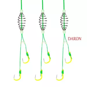 DARON Cá Chép Móc Câu Cá Với Dây PE Chống Cuộn Dây Dụng Cụ Câu Cá Chép Móc Câu Cá Phụ Kiện Đôi Móc