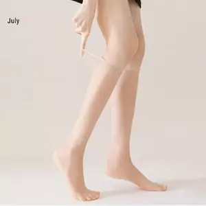 JULYHOT Silicone Chống Trơn Trượt Dài Mỏng Trong Suốt Pha Lê Chấm Lụa Bê Sos Dành Cho Nữ Massivedeals