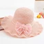 Mũ Rơm Vành Rộng PYCOU, Mũ Chống Nắng Ruffle Dệt Ruffle Có Thể Điều Chỉnh, Ngọt Ngào Có Thể Gập Lại Thoáng Khí Ren Hoa Nơ Floppy Bucket Hat Dành Cho Nữ Bé Gái