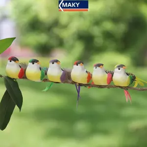MAKY Nuốt Đuôi Chim Kẹp Handmade Mô Phỏng Chim Thực Vật Trang Trí Chim Nhân Tạo Thủ Công Để Trang Trí VN