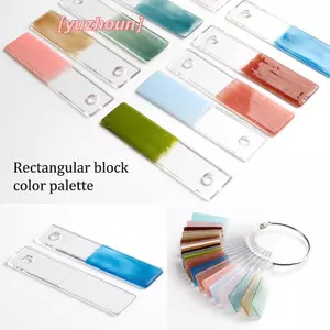 Hình Chữ Nhật Giả Móng Tay Nghệ Thuật Hiển Thị Đồng Hồ UV Gel Đầu Móng Tay Thẻ Màu Tấm Móng Tay Bản Mẫu Gel Ba Lan Thực Hành Làm Móng Tay