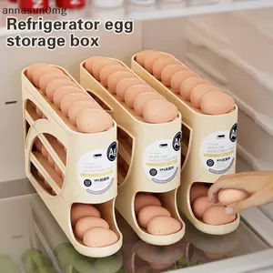 AA 4 Lớp Tự Động Cán Trứng Ra Tủ Lạnh Trứng Hộp Bảo Quản Hộp Đựng Nhà Bếp Tủ Lạnh Trứng Hộp Đựng Tủ Lạnh VN