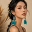 Bông tai phong cách Bohemian Nữ 2026 Bông tai ngày lễ phong cách dân tộc