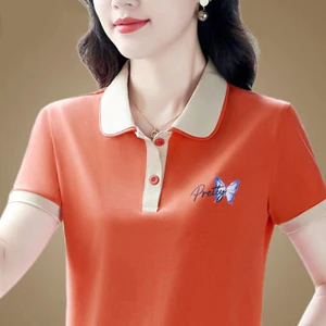 Áo sơ mi Polo ngắn tay thoáng khí thoải mái mùa hè dành cho nữ