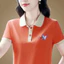 Áo sơ mi Polo ngắn tay thoáng khí thoải mái mùa hè dành cho nữ