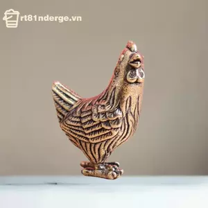 GE Đồng Chắc Chắn Hen Tượng Nhỏ Để Bàn Đồ Trang Trí Vintage Cung Hoàng Đạo Động Vật Các Bức Tượng Mẫu Luy Trang Trí Nhà Cửa Thủ Công Phụ Kiện VN