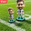 Cầu thủ bóng đá in 3D Phiên bản Q Đồ trang trí Mô hình trường xanh Harland Messi C Rombape