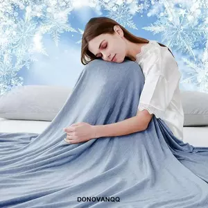 Chăn làm mát DONOVANQQ, Chăn mỏng mùa hè nhẹ thoáng khí, Máy bền bỉ có thể giặt được Sử dụng hai mặt có điều hòa không khí Phòng ngủ chăn bông