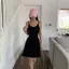 Váy dệt kim nhỏ màu xám mùa hè 2026 Slim-fit Slimer Look Xếp li Khâu nhẹ nhàng Tính khí Niche Tay áo phù hợp