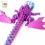 In 3D Khớp linh hoạt và di chuyển được Tyrannosaurus Rex Khủng long Bộ xương rồng biến hình Trang trí quà tặng thủ công ELWW