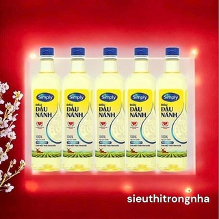 Dầu ăn Đậu Nành Simply 1l - Combo 5 chai