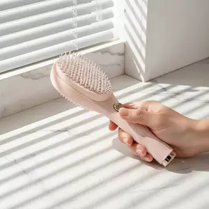 Bàn chải tóc gỡ rối tự làm sạch Vòng Massage miễn phí BPA Một Cli Tẩy lông cho da đầu nhạy cảm Trẻ em Chăm sóc phụ nữ Mới