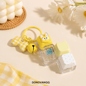 Đồ chơi Fidget bàn phím Mini DONOVANQQ, Móc khóa giải nén bàn phím 4 phím sáng tạo, Tương tác dễ thương không có đèn LED Nút có thể nhấp vào Móc khóa công tắc cơ khí Trang trí văn phòng