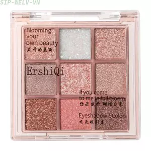 {WELV}9 Tone Eyeshadow Palette with Nude For champagne Caramel for Eyes Face Multi Use