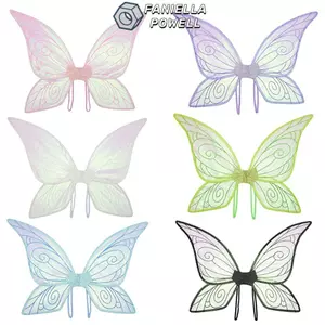 FANIELLAPOWELL Cô Gái Đôi Cánh Thiên Thần, Trang Phục Hóa Trang Sáng Bóng Công Chúa Tiên Tiên Tiên Cánh, Trang Trí Tiệc Sinh Nhật Ngày Trẻ Em Quà Tặng Đạo Cụ Biểu Diễn Cánh Trong Suốt