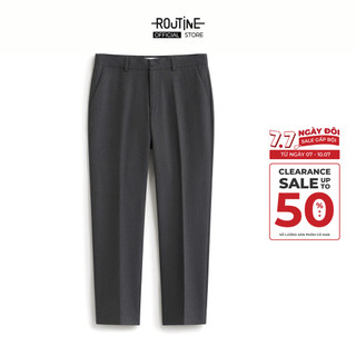 Quần Tây Nam Dài Trơn Form Slim Cropped - Routine 10F24PFO041R1