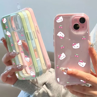 Thời Trang Dễ Thương Macaron Nhiều Màu Mẫu Hello Kitty Cho IPhone17/16/15/14/13/12/11 Pro Max Chất Liệu TPU Mềm Mại