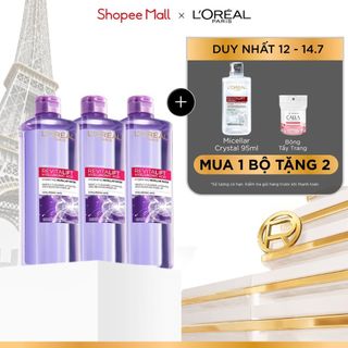 Bộ 3 Nước tẩy trang đa năng 3-in-1 giúp làm sạch da L'Oreal Paris Micellar 400ml