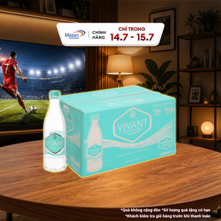 Thùng Nước uống đóng chai chứa khoáng thiên nhiên Vivant ( 4 lốc x 6 chai x 500ml )