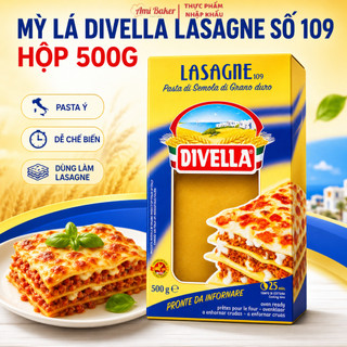 Mì Lá Lasagne Divella Số 109 – Hộp 500g – Chuẩn Ý Cho Món Nướng Đậm Đà