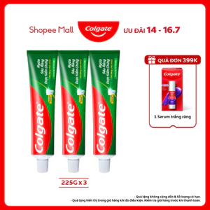 Bộ 3 Kem đánh răng Colgate ngừa sâu răng răng chắc khỏe 225g/tuýp