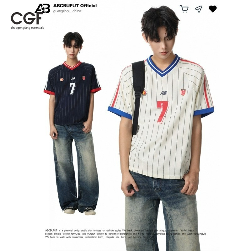 Áo thun thể thao Mỹ Cặp đôi Jersey Xu hướng thời trang Unisex