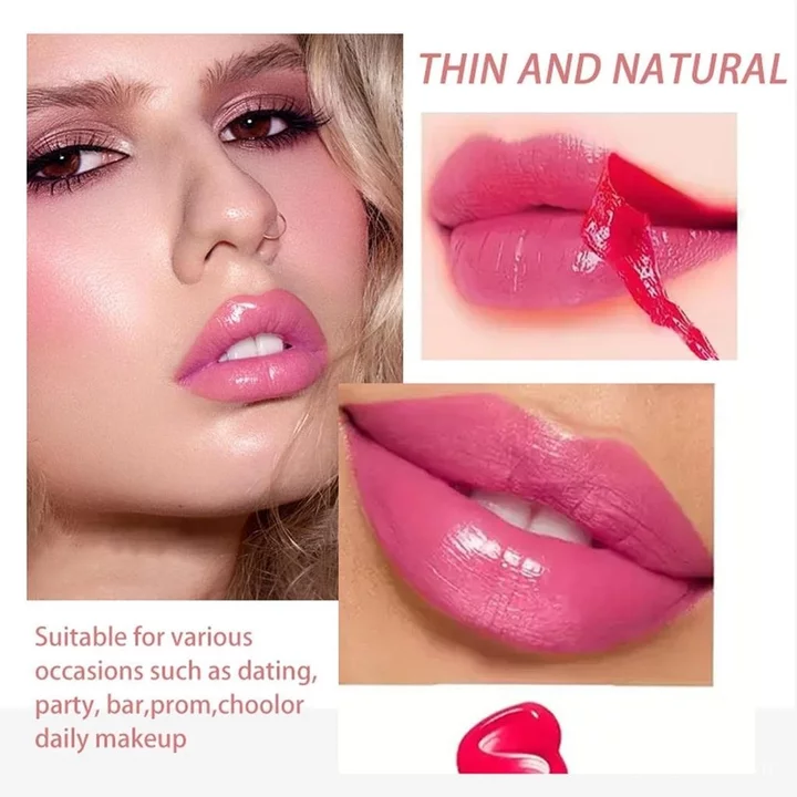 Charm Kiss Peel Off Lip Stain Lip Tint, Son bóng chống thấm nước lâu trôi, Peel Reveal Lip Stain, Peel Off Tattoo Lipstick, Son bóng cốc chống dính, Bộ môi màu xăm