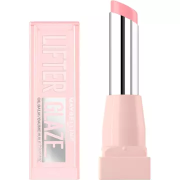 Sản phẩm mới Hot MAYBELLINE Lifter Glaze Oil Balm với axit Hyaluronic và hỗn hợp dầu dưỡng ẩm, Son dưỡng môi với 24 giờ bóng mịn màng, dưỡng ẩm, nhỏ giọt màu hồng (Sheer Baby Pink)
