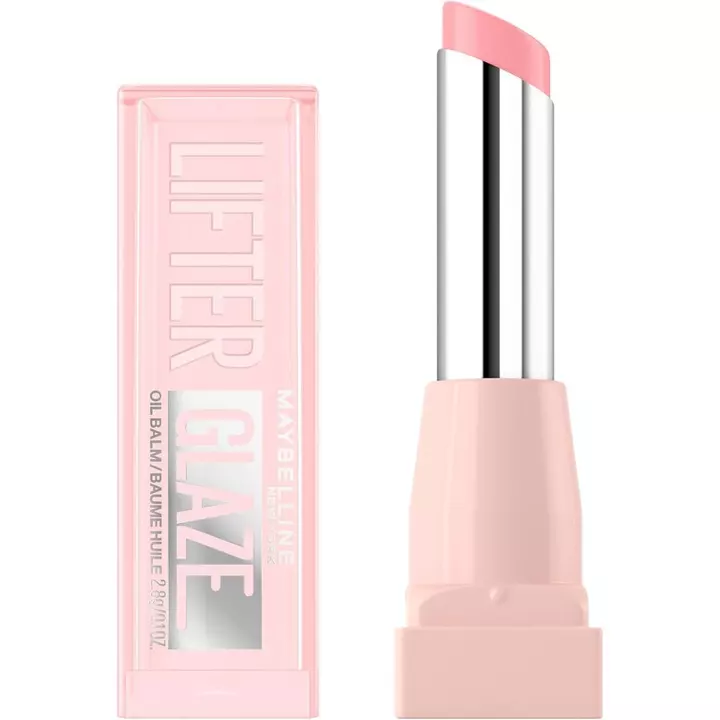 Sản phẩm mới Hot MAYBELLINE Lifter Glaze Oil Balm với axit Hyaluronic và hỗn hợp dầu dưỡng ẩm, Son dưỡng môi với 24 giờ bóng mịn màng, dưỡng ẩm, nhỏ giọt màu hồng (Sheer Baby Pink)