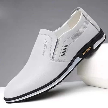 Giày Da Kích Thước Lớn Nam Anh Giày Da Nam Đơn Giản Da Overfoot Nam Da Phù Hợp Với Giày Da