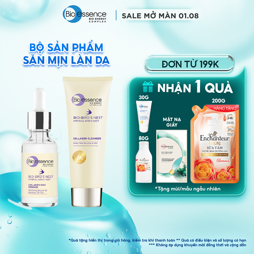 Sữa Rửa Mặt Bio-Essence Bird's Nest Dưỡng Da Tươi Sáng Tinh Chất Tổ Yến Và Collagen 100g