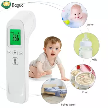 Máy đo nhiệt độ BAGUO, Nhiệt kế hồng ngoại kỹ thuật số không tiếp xúc di động, Thiết thực Dễ sử dụng Nhiệt kế hồng ngoại đa chức năng chính xác cho bé