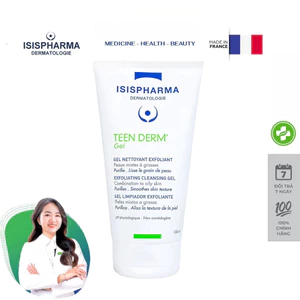 [HÀNG MỚI] Sữa Rửa Mặt Teen Derm Gel ISIS Pharma Giảm Nhờn Ngừa Mụn Cho Da Dầu 150ml