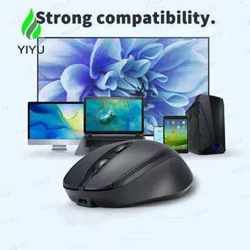 Chuột không dây YIYU Macaron, Chuột không dây công thái học có thể sạc lại 2.4Ghz + BT5.0, Chuột chơi game không ồn ào Tuổi thọ pin dài Chuột không dây Morandi nhẹ Phụ kiện máy tính
