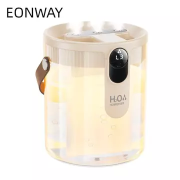 Máy tạo độ ẩm không khí EONWAY, Máy tạo độ ẩm lấp đầy hàng đầu có thể sạc lại di động, Máy tạo sương mù 1,5L có đèn LED Máy tạo độ ẩm thông minh cho phòng ngủ, văn phòng tại nhà