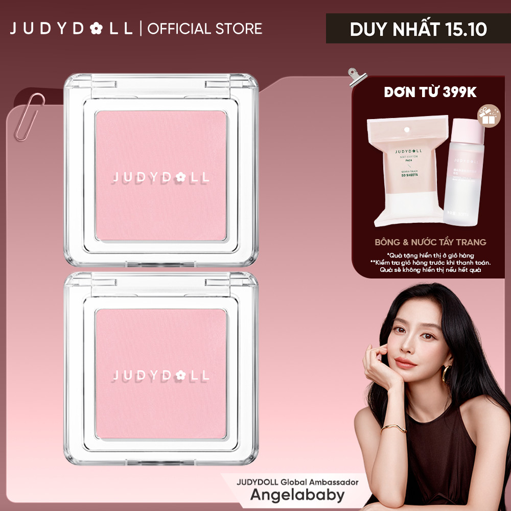 [Combo 2] Phấn Má Hồng JUDYDOLL 2g Đơn Sắc Mịn Lì Chuẩn Màu Trang Điểm Tự Nhiên Lâu Trôi Bền Màu