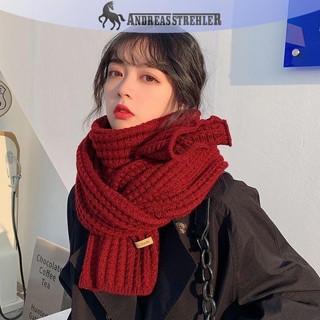Onetimingfine Khăn quàng cổ Hàn Quốc dành cho nữ Mùa thu đông dày khăn dệt kim nhiệt Khăn Unisex Khăn quàng cổ dài ấm hơn Quà tặng VN