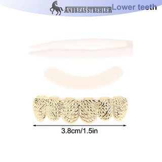 Onetimingfine Răng Grillz kim loại vàng bạc tháo rời, phong cách hip hop punk, trang sức nha khoa cho cosplay, tiệc