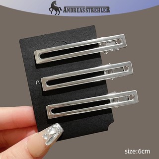 Onetimingfine 3 Bạc Kim Loại Mỏ Vịt Kẹp Nữ Kẹp Tóc Bên Nổ Nữ Nữ Barrettes Phụ Kiện Tóc VN