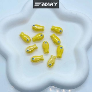 Newwellknownepic 10 Chiếc Retro Cá Nhỏ Hạt Ch Gốm Miếng Đệm Rời Hạt Trang Sức Làm Thủ Công Handmade DIY Vòng Tay Phụ Kiện VN